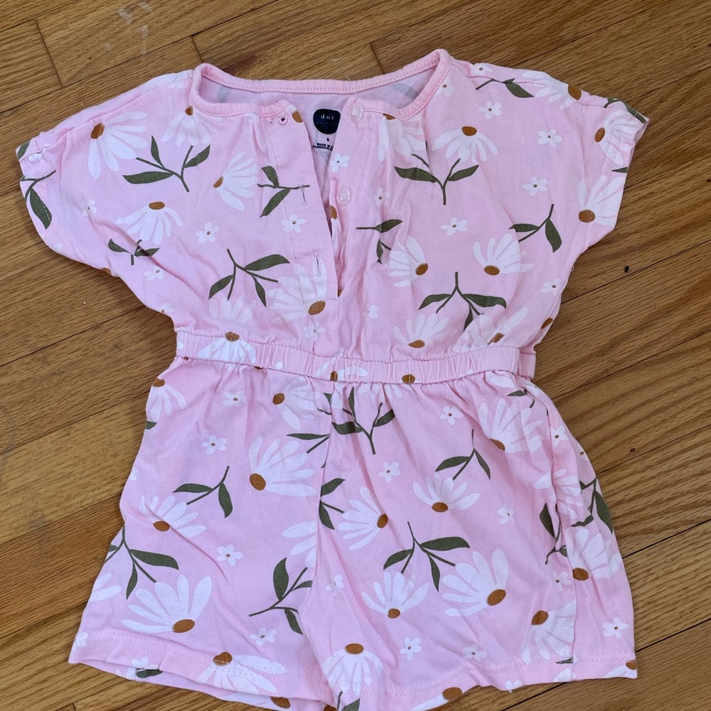 Girls floral romper